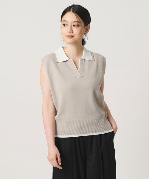 A DAY IN THE LIFE サマーニット ニット セーター ダブルカラー