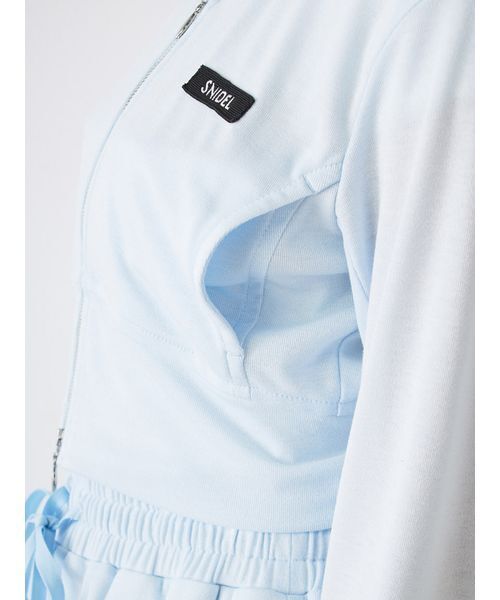 SNIDEL（スナイデル） ジップアップパーカー ONE SIZE ホワイト