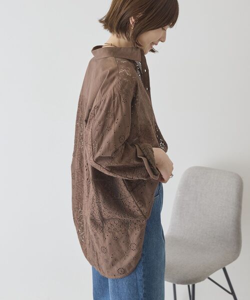 「AMERICAN HOLIC」 長袖シャツ M オフホワイト レディース_画像5