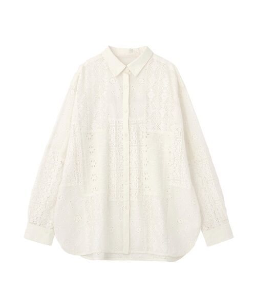 「AMERICAN HOLIC」 長袖シャツ M オフホワイト レディース_画像9