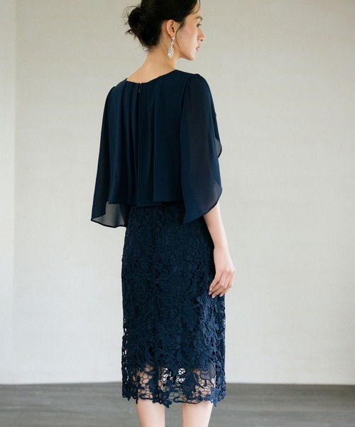 「DRESS PLUS」 ドッキングワンピース M グレー レディース_画像4
