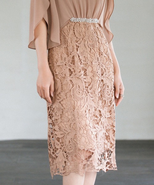 「DRESS PLUS」 ドッキングワンピース M グレー レディース_画像9