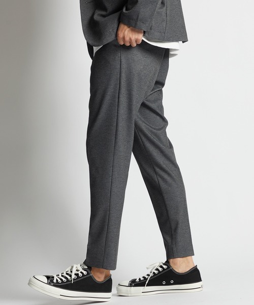 LANVIN en Bleu スラックス ストレッチ ジャージースラックス メンズ