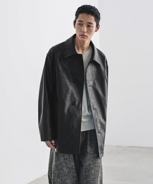 WYM LIDNM ブルゾン アウター ARTIFICIAL GRAIN CAR COAT メンズ