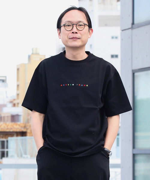【MASTER FRAME/マスターフレーム】ワンポイント刺繍Tシャツ MASTER FRAME tシャツ RAINBOW刺繍Tシャツ メンズ レディース