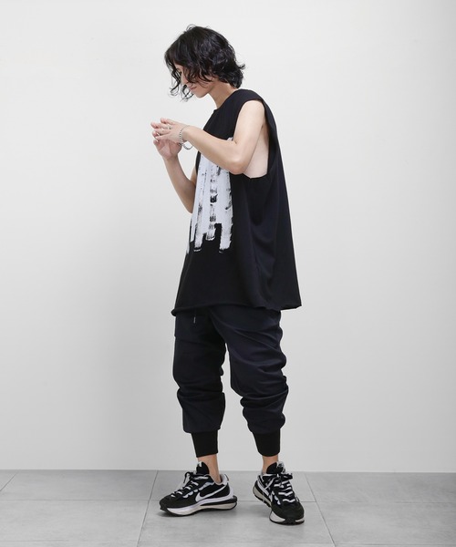 minsobi tシャツ ロングタンクトップ ルーズシルエット メンズ