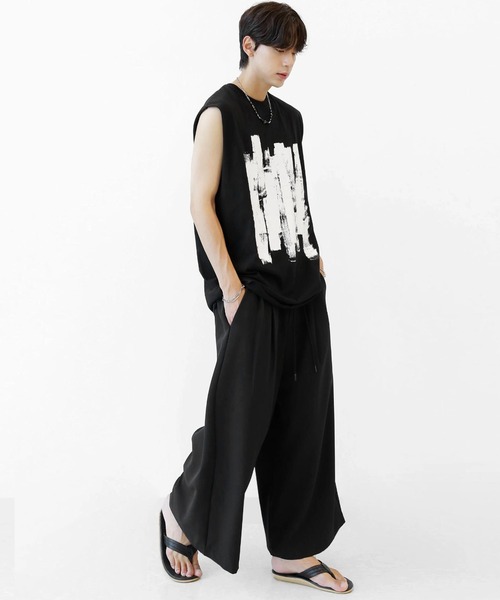 トップス lmtdszbysmyon minsobi tシャツ ロングタンクトップ ルーズシルエット メンズ