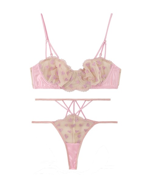 RAVIJOUR ブラジャー ショーツセット プチハート キューティー