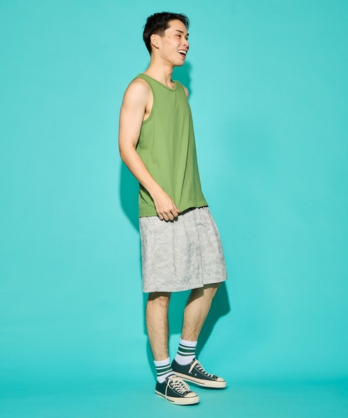 SAPEur BASKET TANKTOPレオパード グリーン L タンクトップ SAPEur サプール バスケシャツ タンクトップ 緑 レオパード XXL