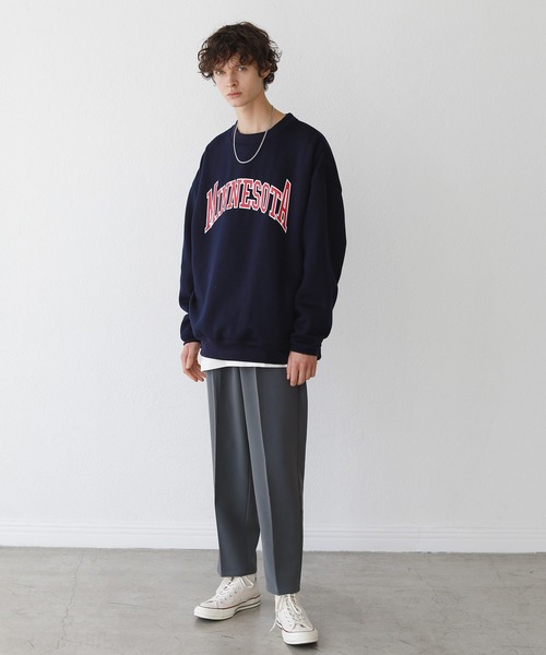 2色 パンツ スラックス ストレートスラックス センタープレス セール】2タック センタープレス カラースラックス（スラックス