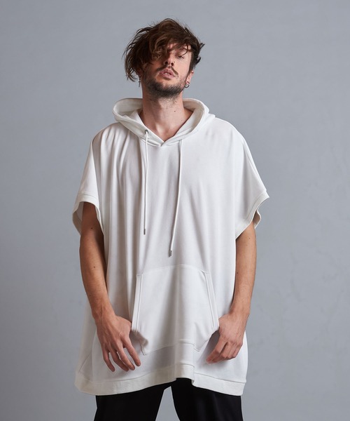 パイルポンチョフーディ パイルポンチョフーディ Gready Brilliant パーカー パールパイルロゴ