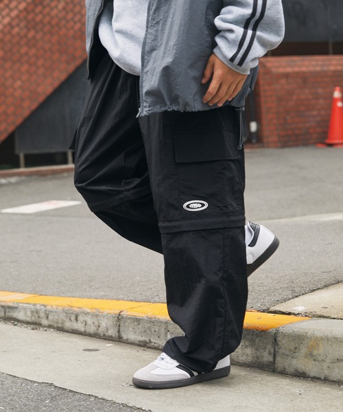 値下　アトモス　新品タグ付　XL　2way ナイロンパンツ　メンズ　カーゴパンツ atmos C/N Cargo Pants BLACK（アトモス コットン ナイロン