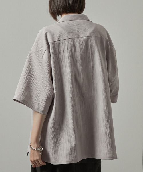 マル機 セットアップ セットアップ 2点セット ビッグシルエットオープンカラー半袖シャツ
