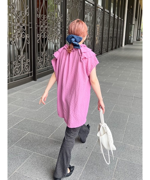 ♥るる♥ LOULOU WILLOUGHBY】◇デシンドットフリルボウタイブラウス