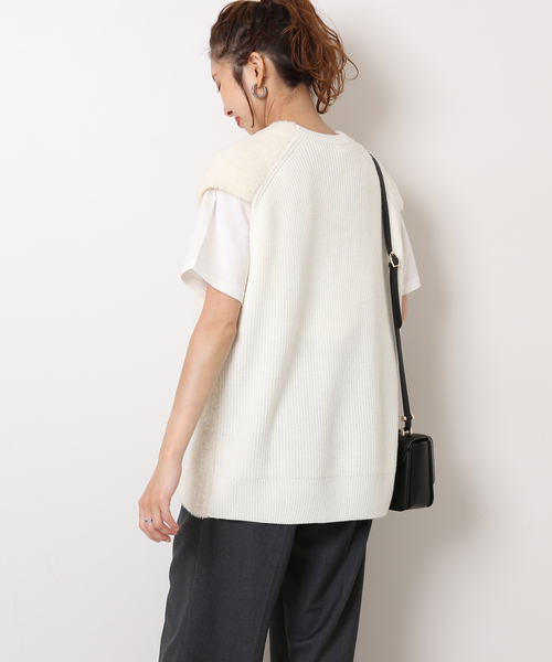 Spick and Spanファーコンビベスト Spick＆Span ベスト ファーコンビベスト レディース : ZOZOTOWN