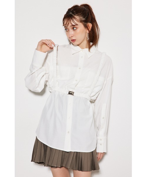 ブラウス シャツ 「ZOZO限定」セットアイテム　ハーネスベルト付きシャツSS/119118 レディース JEANASIS（ジーナシス）の「【ZOZO限定】セットアイテム