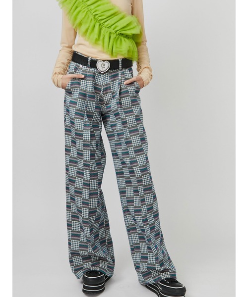 PAMEO POSE パンツ Patchwork Jacquard Trousers レディース 
