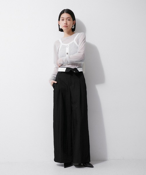 ADAM ET ROPE'　ターンナップウエストチノパンツ　38 ブラック ADAM ET ROPE' チノパン ターンナップウエストチノパンツ