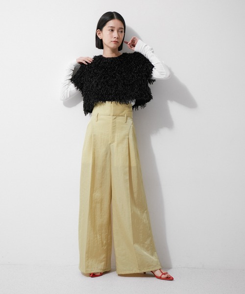 ADAM ET ROPE'　ターンナップウエストチノパンツ　38 ブラック ADAM ET ROPE' チノパン ターンナップウエストチノパンツ