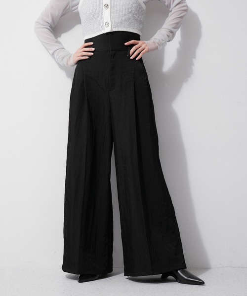 ADAM ET ROPE'　ターンナップウエストチノパンツ　38 ブラック ADAM ET ROPE' チノパン ターンナップウエストチノパンツ