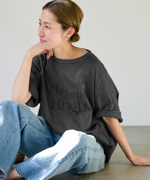 FRAMeWORK tシャツ Tシャツ Bright ロゴTシャツ レディース
