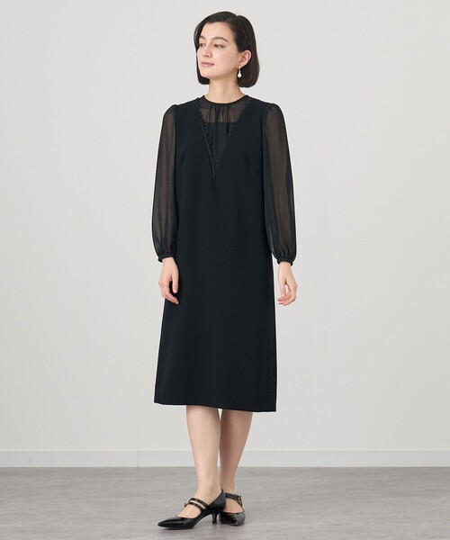 ANAYI（アナイ） ドレス ストレッチクロスレイヤードドレスワンピース