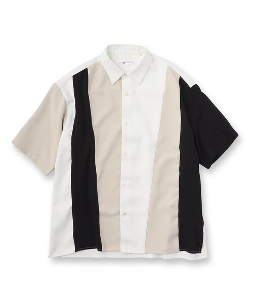 tk.TAKEO KIKUCHI シャツ ブロッキングシャツ メンズ : ZOZOTOWN