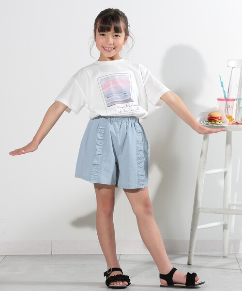 SHOO・LA・RUE パンツ 「110-140cm/吸水速乾」フリル使い