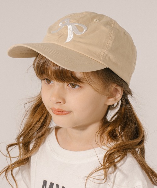 帽子 キャップ リボン刺繍デザインキャップ キッズ : 84027689  