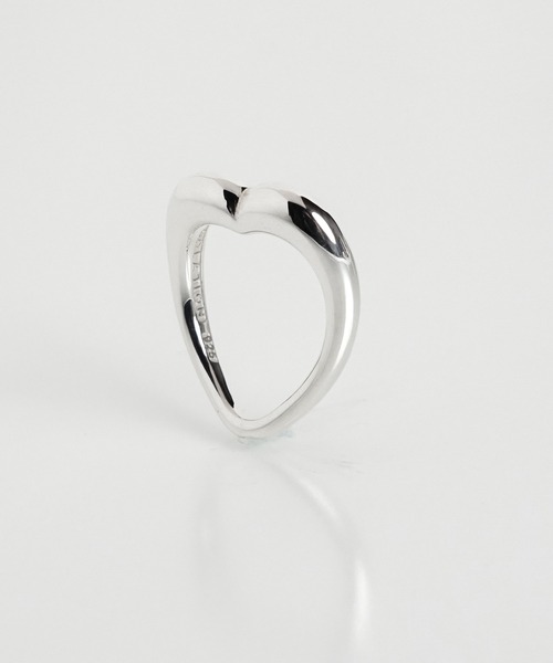 指輪 リング 「ISOLATION / アイソレーション」Silver925 HEART CURVE RING / シルバー925 ハートカーブリングの画像