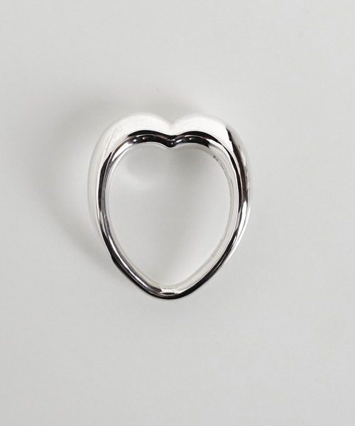 指輪 リング 「ISOLATION / アイソレーション」Silver925 HEART CURVE RING / シルバー925 ハートカーブリングの画像