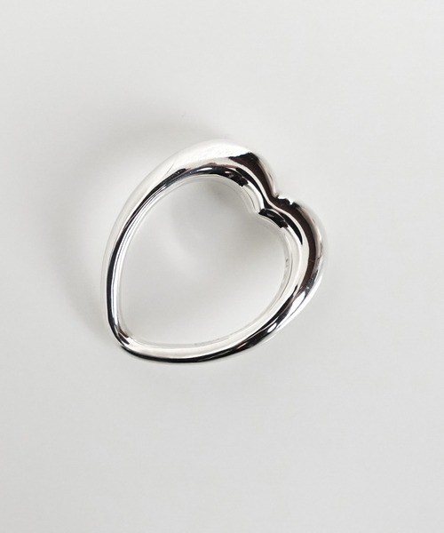 指輪 リング 「ISOLATION / アイソレーション」Silver925 HEART CURVE RING / シルバー925 ハートカーブリングの画像