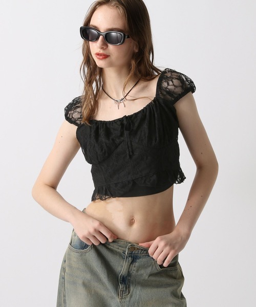 FOREVER21 ブラウス シャツ 「2024SS」アソートレースコンパクト