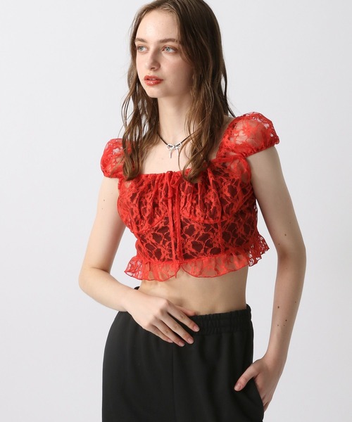 FOREVER21 ブラウス シャツ 「2024SS」アソートレースコンパクト