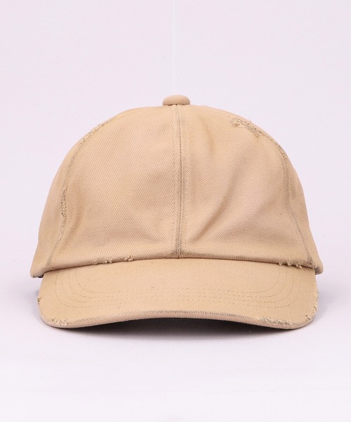 KAMIYA ダメージ　キャップ　ca4la KAMIYA x CA4LA KMY LEATHER MESH CAP(ONESIZE BLACK): キャップ