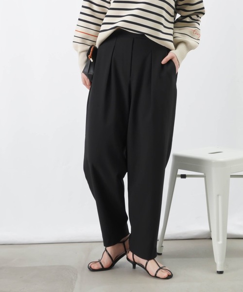 新品タグ付き！ENTOセンタープレスツイードパンツ/LADY LUCK LUCA LADY LUCK LUCA パンツ LC/LLL ボタニカルプリントイージー