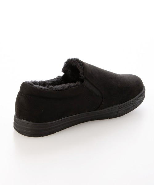 Fin（フィン） スリッポン フェイクファースリッポン「低反発スポンジ