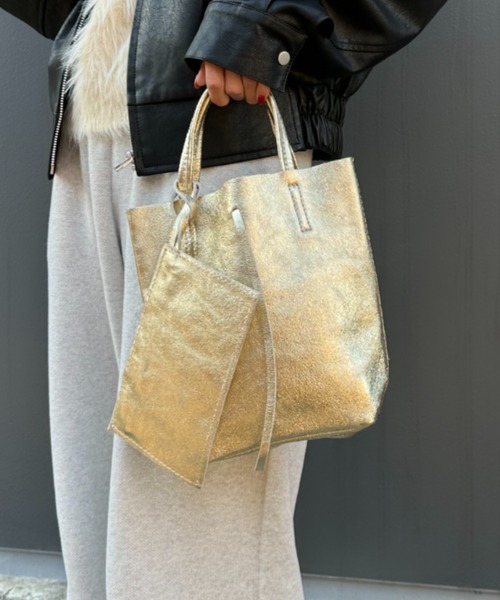 tokoMILLELA FIRENZE メタリックミニトートバッグ le.coeur blanc｜MILLELA FIRENZE メタリックミニトートバッグ