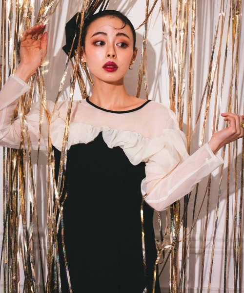 最終値下げ‼️ANDRESD frills flare dress Mサイズ ANDRESD frills flare dress Mサイズ