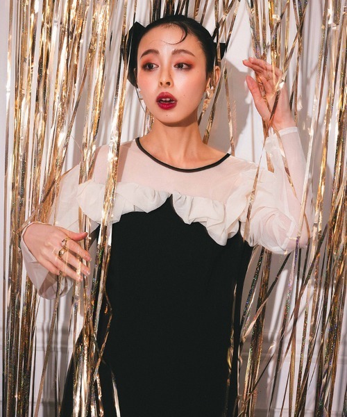 DONOBAN（ドノバン） ドレス 「ANDRESD」frills flare dress ドレス