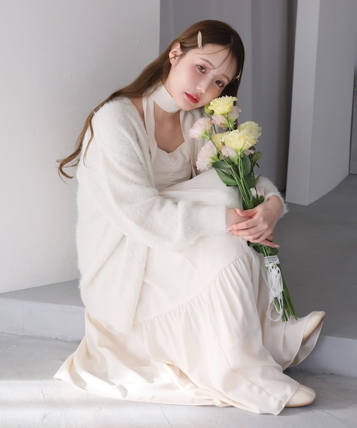 one after another NICE CLAUP カーディガン ゴールドボタンラメ