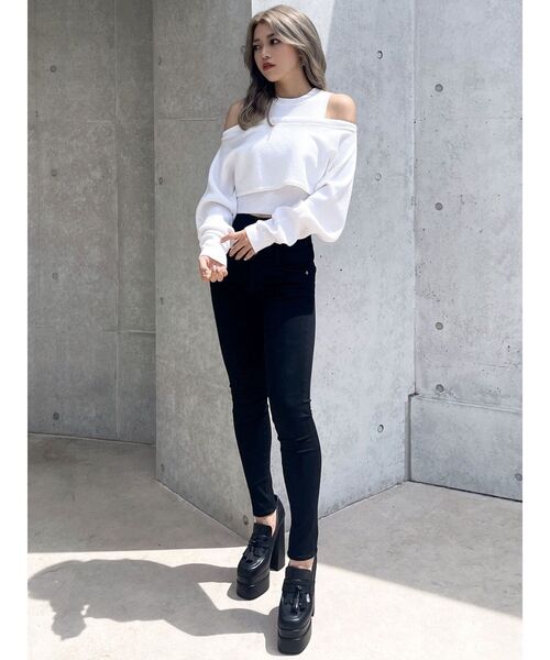 GYDA ジーンズ デニム デニムパンツ ハイウエストウエストクロス