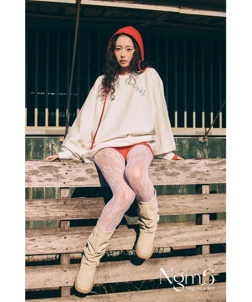 トレーナー スウェット Ngm.S LOGO SW TOPS　ナゴミ スライ ロゴ スウェット トップス レディース