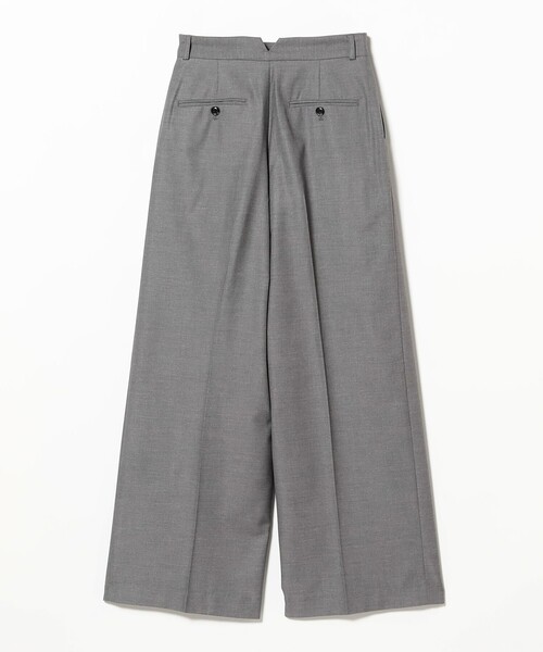 Ray BEAMS スラックス パンツ 2タック ワイド レディース
