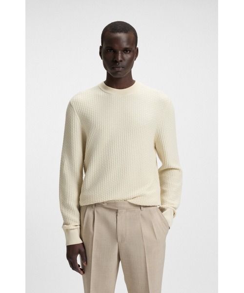 BOSS（HUGO BOSS） セーター ニット コットン ミックスストラクチャー