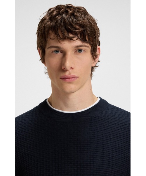BOSS（HUGO BOSS） セーター ニット コットン ミックスストラクチャー