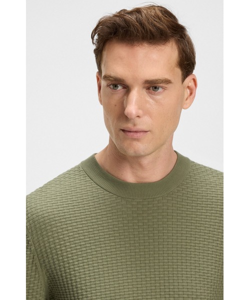 BOSS（HUGO BOSS） セーター ニット コットン ミックスストラクチャー 