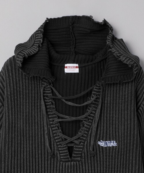 BADWAY（バッドウェイ） パーカー 「BADWAY/バッドウェイ」Lace up 