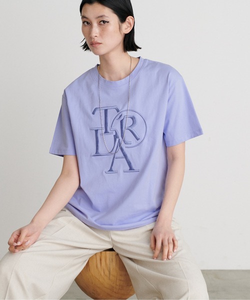 tシャツ 「LARUTA」厚盛りロゴ刺繍T レディース LARUTA tシャツ 「LARUTA」厚盛りロゴ刺繍T レディース