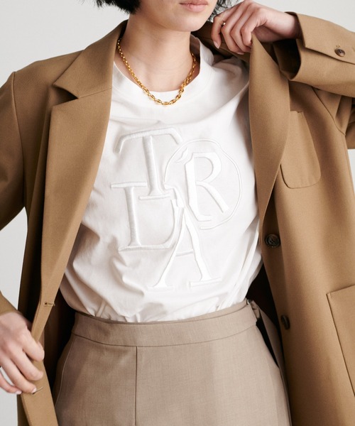 LARUTA（ラルータ） tシャツ 「LARUTA」厚盛りロゴ刺繍T レディース